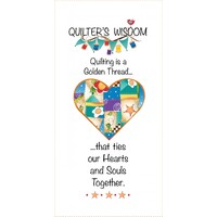 Quilter's Wisdom - Heart Fabric Art Panel