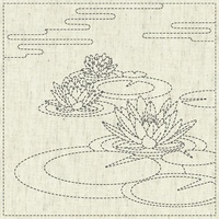 Sashiko Cloth - Water Lily