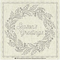 Sashiko Cloth - Christmas Wreath