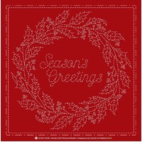 Sashiko Cloth - Christmas WreathRD