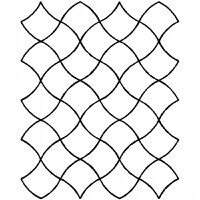 Quilt Stencil - Edyta Sitar Ripple Background 1-7/8in Rows
