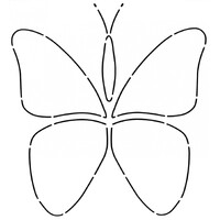 Quilt Stencil | BUTTERFLY  | 8.5 x 9in