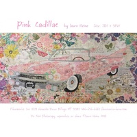 Laura Heine Pink Cadillac Collage Pattern