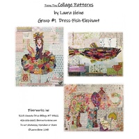 Laura Heine Teeny Tiny Collage Pattern- Group1 - Dress Fish Elephant