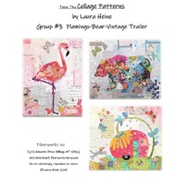 Laura Heine Teeny Tiny Collage Pattern Group 3- 3 patterns