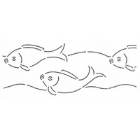 Quilt Stencil - Fish Border 4in