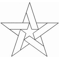 Quilt Stencil Five Pointed Star 5in