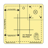 Nine Patch Ruler-Amber Acrylic Etched - 4.5 in