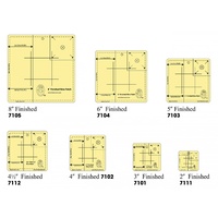 Nine Patch Ruler-Amber Acrylic Etched - All Seven Rulers