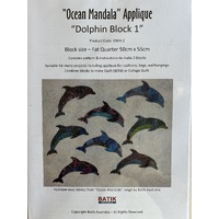 Ocean Mandala Dolphin Applique Pattern 