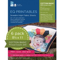 EQ Printables Inkjet Fabric Sheets - 6 SHEETS