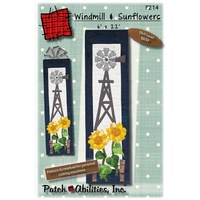 Windmill and Sunflowers Applique Wall Hanging Pattern