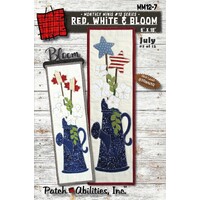 Red, White and Bloom Applique Wall Hanging Pattern