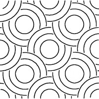 Quilt Stencil 16in Over Lapping Circles Block