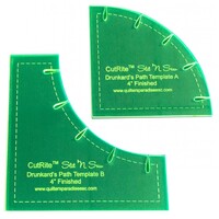 Drunkards Path Template - 4in finished - Slit n Sew