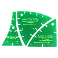 YICBOR Acrylic Slit N Sew Double Wedding Ring Quilting Templates Set #DWR 