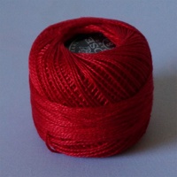 Rose Christmas Red Pearl Cotton #8 10gm/95yd