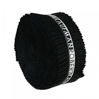 Kona Cotton Black Colourstory - 2.5in strips