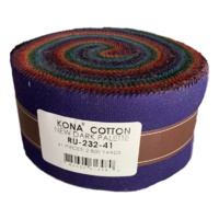 Kona Dark Palette Cotton Solids Jelly Roll- - 41pcs