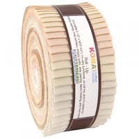 Kona Cotton Jelly Roll Strips- Not Quite White-40pc