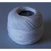 Rose White Pearl Cotton #8 10gm/95yd