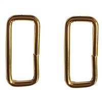 SKD - 1-1/2in Rectangle Rings Brass 2ct