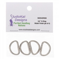 SKD - 3/4in D-RING NICKEL 4 per pack