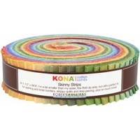 Kona Cotton Solids Skinny Strips Dusty Colorway 1 1/2 -41pc"