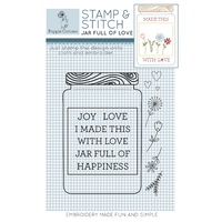 Rubber Stamp and Stitch Jar Full of Love Label