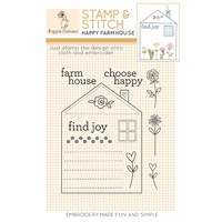 Rubber Stamp and Stitch Happy Farmhouse Label
