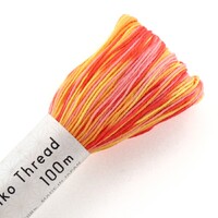 Sashiko Thread Large Skein Colourful Short pitch Variegated Yellow and Red
