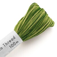 Sashiko Thread Large Skein Variegated Green and Light green