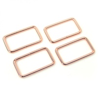 Rectangle Rings Rose Gold 4ct 1-1/2in