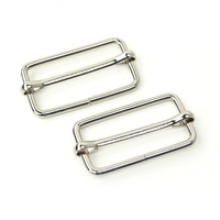 Slider Buckles Nickel 2ct 1-1/2in