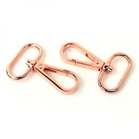 Two Swivel Hooks 1" Rose Gold