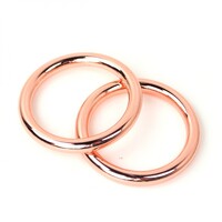 Four O-Rings 1 1/2" ROSE GOLD