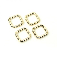 Sallie Tomato Rectangle Rings 1/2in - Gold (set of 4)