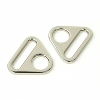Sallie Tomato - Triangle Ring 1 in - Nickel -2 pc