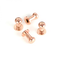 Four TALL Stud Buttons Rose Gold