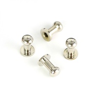 Four TALL Stud Buttons Nickel