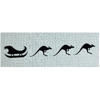 Santas Sleigh with Reindeer or Kangaroos SILHOUETTES