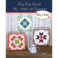 Bitty Barn Blocks July  Aug & September Mini Quilt Patterns