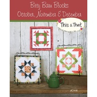 Bitty Barn Blocks Oct  Nov & December Mini Quilt Patterns