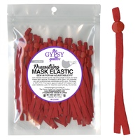 Gypsy Quilter Drawstring Mask Elastic Red - 5 pair