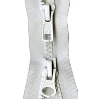 Vislon 2-Way Separating Zipper 28in WHITE