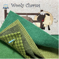 Wooly Charms GREENS 5in x 5in - 5pc