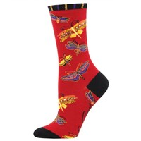 Laurel Burch Flutterbyes Red Socks