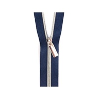 Zippers By The Yard Navy Tape Nickel  #5