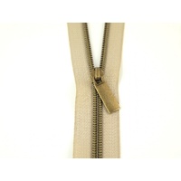 Zippers By The Yard Beige Tape Antique Gold  #5