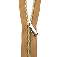 Zippers By The Yard Natural Tape Gold  #5